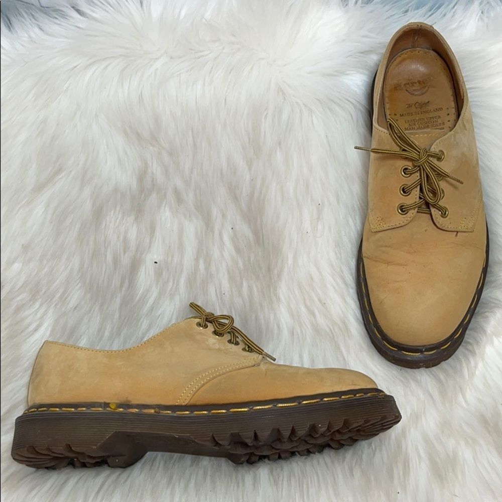 Dr. Martens Vtg Tan Nubuck 4 Eye Oxfords S